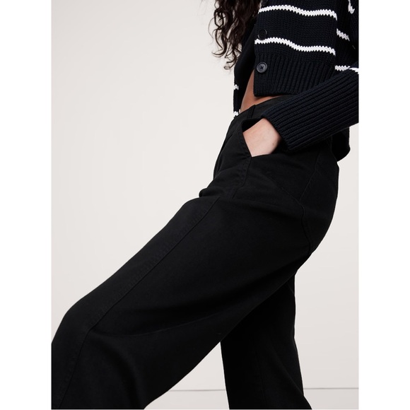 Banana Republic The Weekender Straight Leg Pant NWT 6 BLACK - Picture 3 of 7